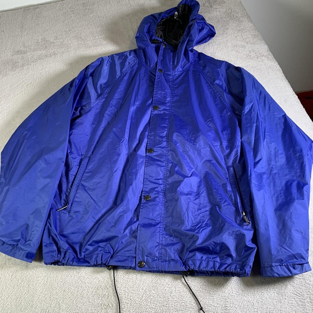 Vintage The North‎ Face Jacket Mens Medium Blue Hooded Gore-Tex Windbreaker USA